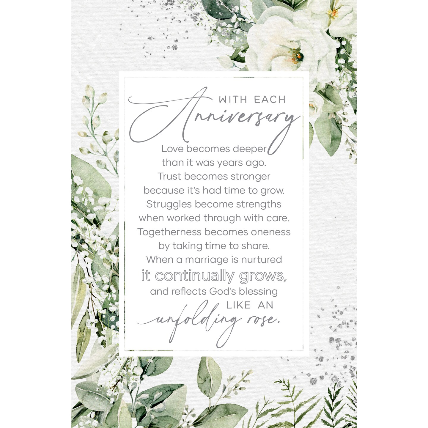 Dexsa With Each Anniversary Inspirational Wood Plaque 6 inches x 9 inches