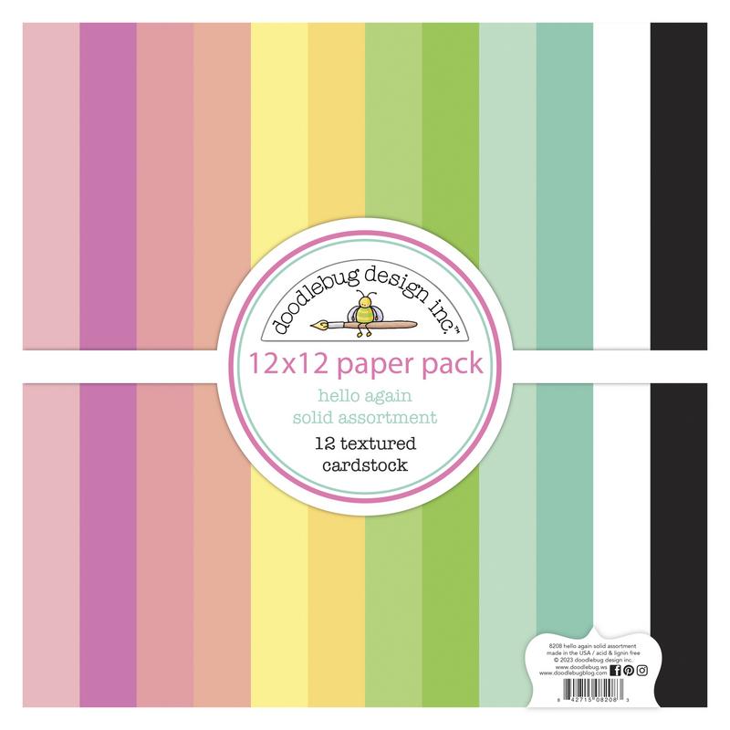 Hello Again Textured Cardstock Assortment Pack Doodlebug Michaels