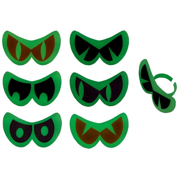 Scary Glow Eyes Cupcake Rings, 12ct