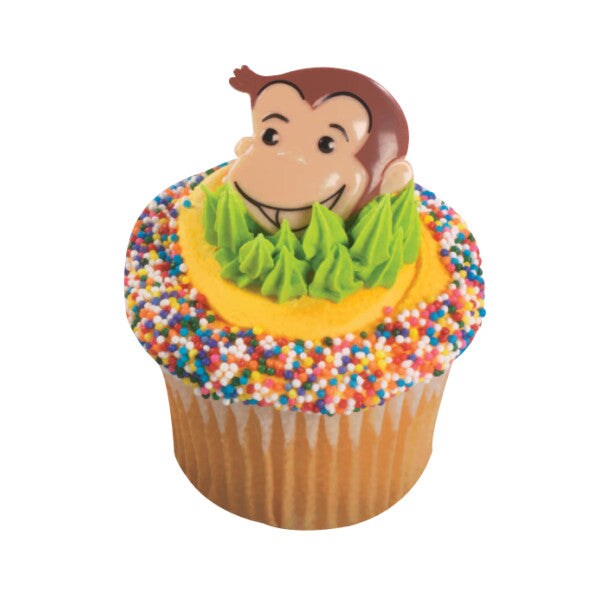 Curious George Inquisitive Cupcake Rings, 12ct