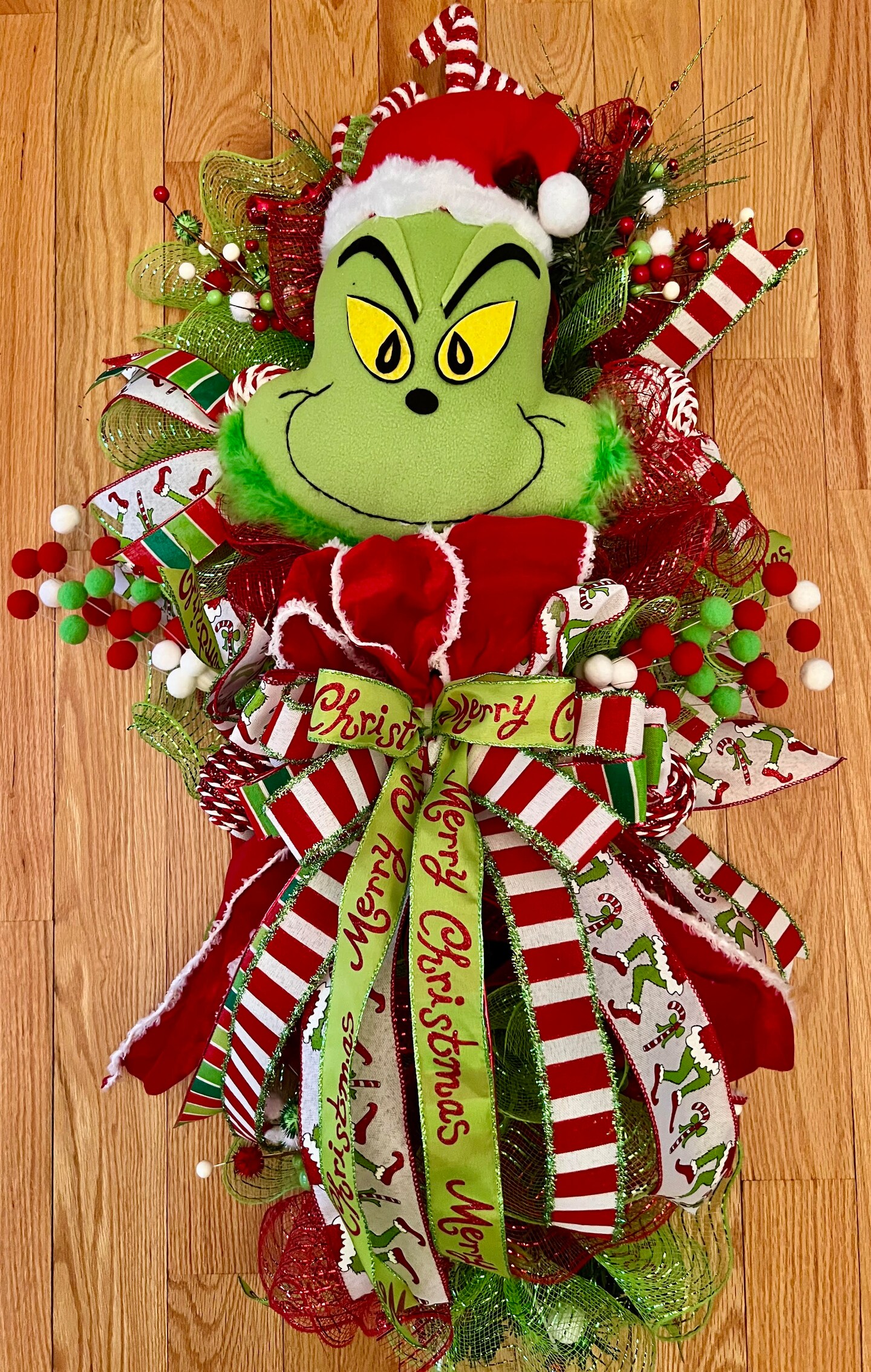 Grinch Themed Swags, Grinch Themed Wreaths, Grinch Decor, Christmas Swags,  Christmas Wreaths, Green Monster Swags, Door Decor, Door Swags 