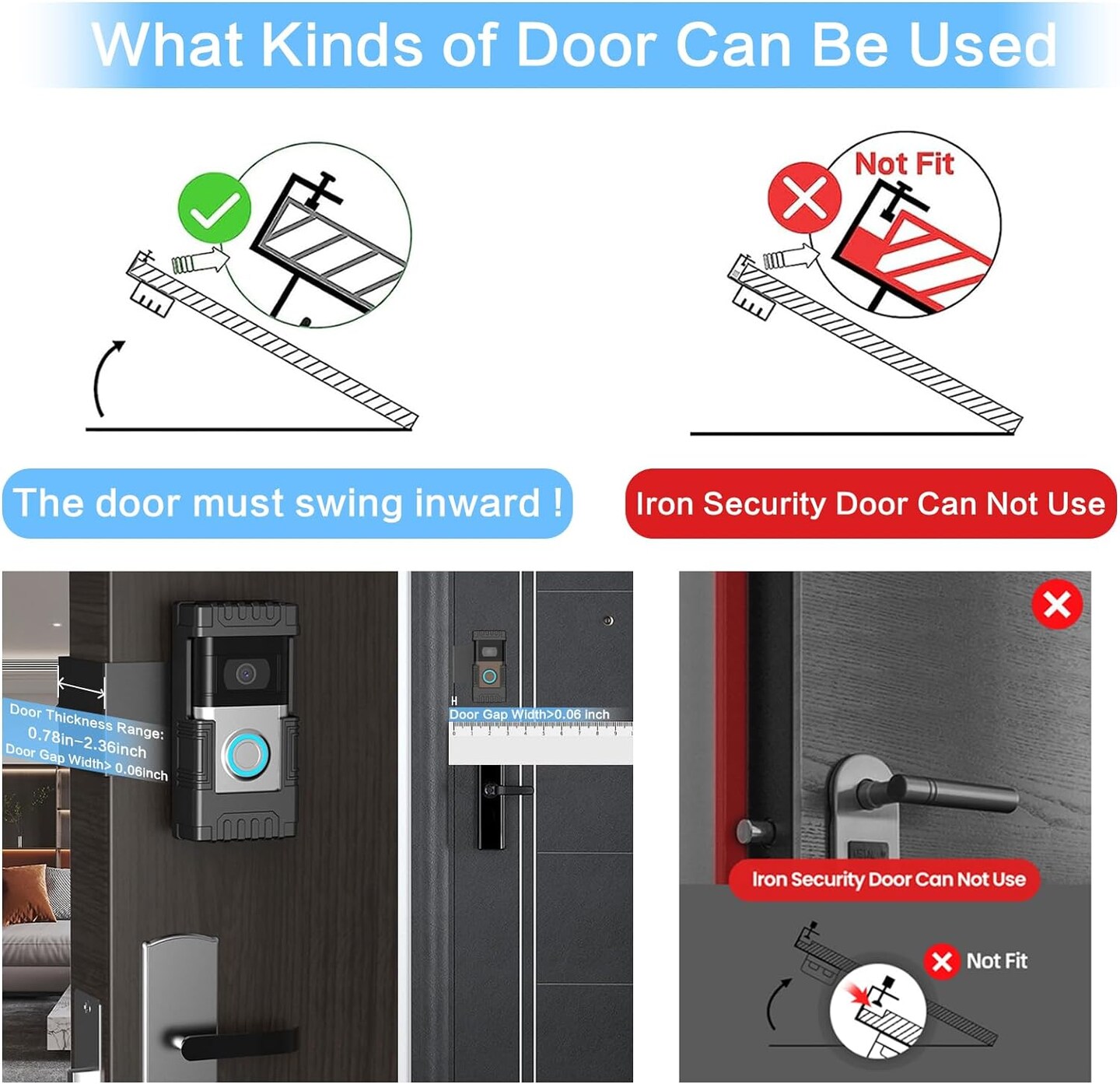 Hangcheng Anti-Theft Video Doorbell Bracket Mount