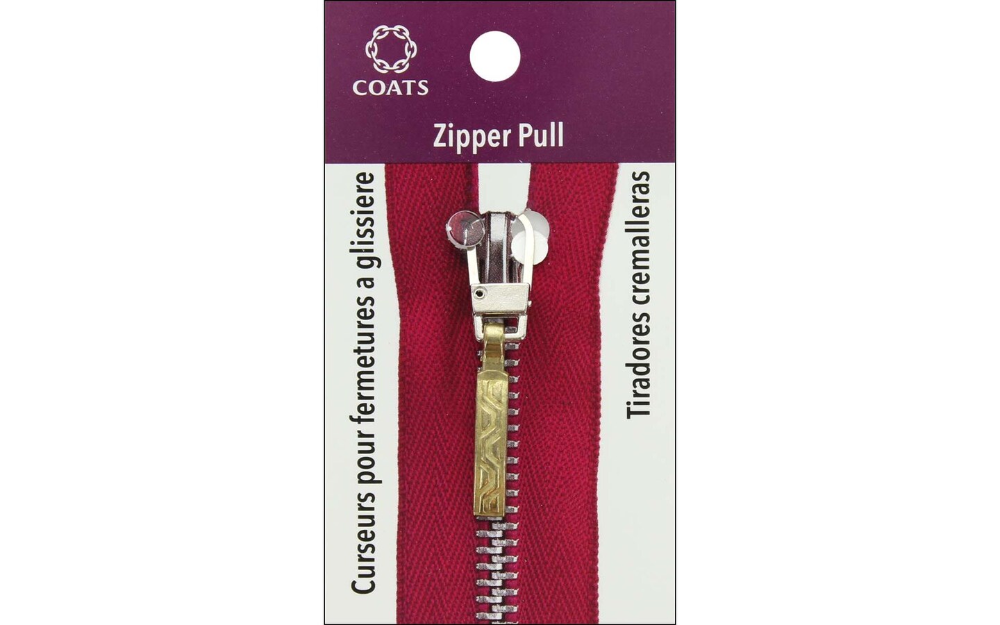 C&#x26;C Zip Pull Aztec Emboss Gold