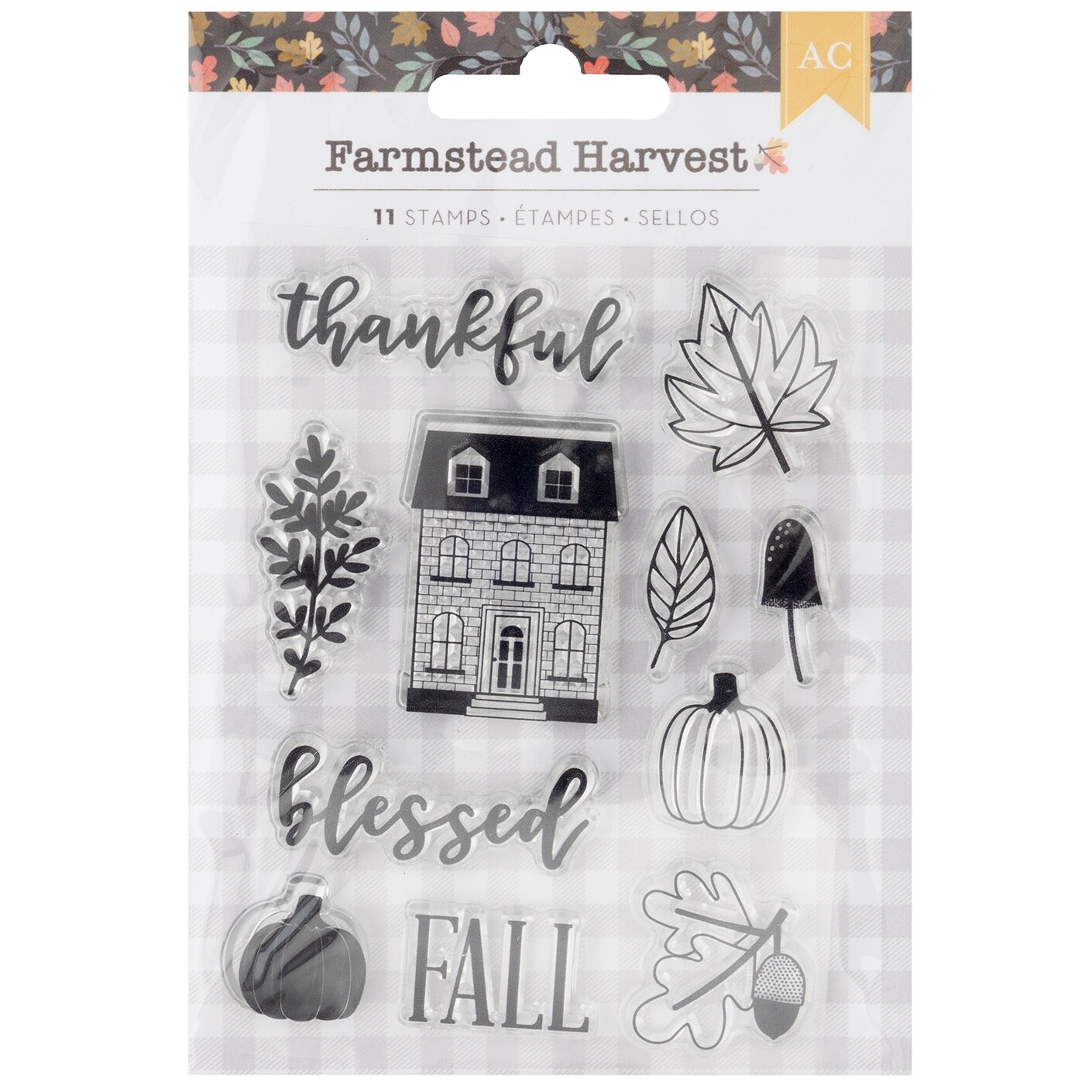 American Crafts Farmstead Harvest Clear Stamps-11/Pkg