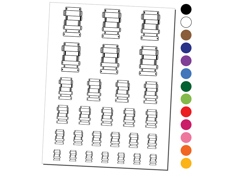 Book Tracker Stack of Book Spines Temporary Tattoo Water Resistant Fake Body Art Set Collection