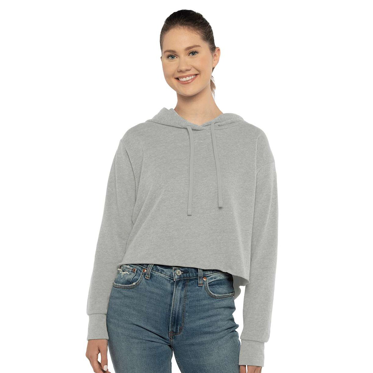 BELLA + CANVAS® Women’s Crop Fleece Long Sleeve Hoodie Sweatshirt