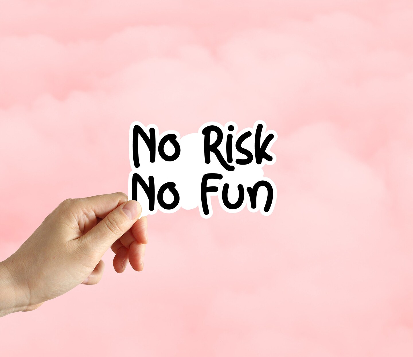 No Risk No Fun' Sticker