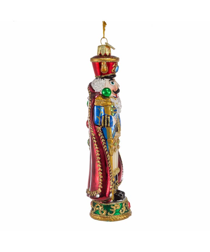 Glass Nutcracker Soldier Ornament