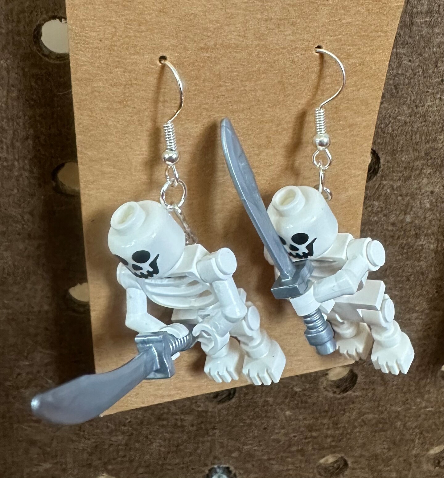Plastic sales skeleton earrings