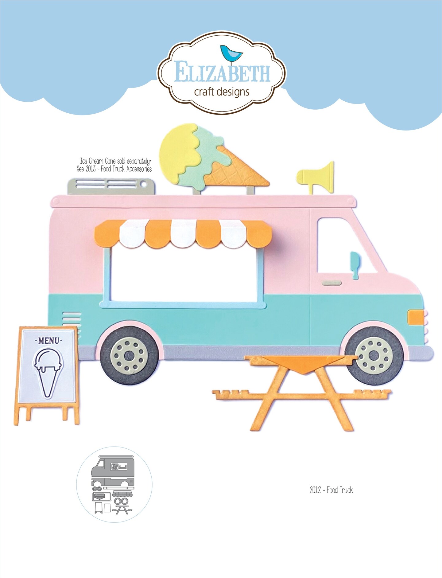 Elizabeth Craft Metal Die-Food Truck