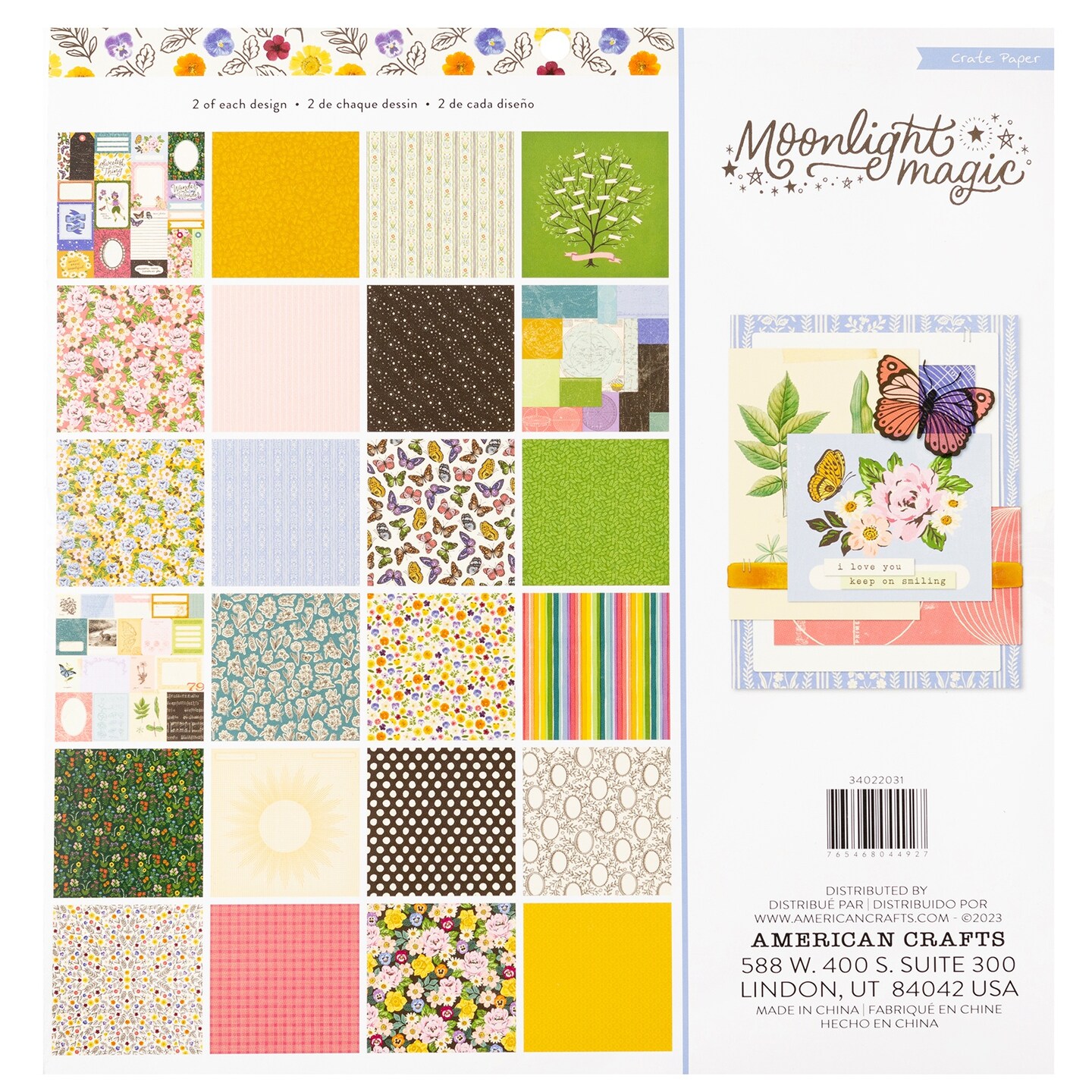 Crate Paper Single-Sided Paper Pad 12"X12" 48/Pkg-Moonlight Magic