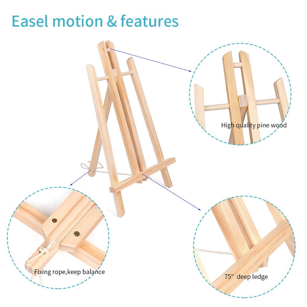12&#x27;&#x27; Tabletop Display Artist Easel Stand, Art Craft Painting Easel, Wooden Easel Apply to Kids Artist Adults Students Classroom Etc.