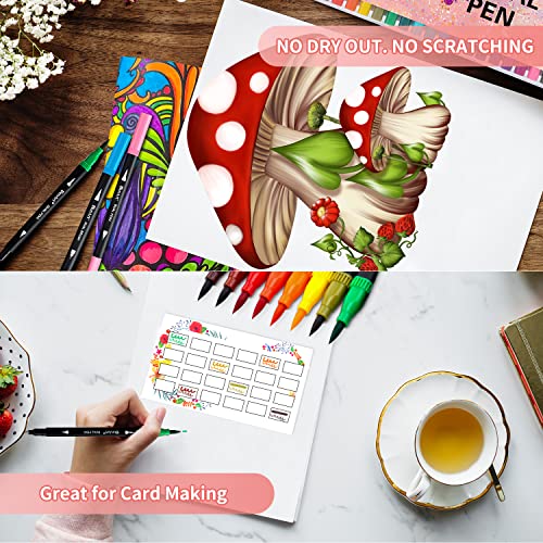 36 Fine Point Art Marker, Double Tip Colored Pen for Adult Coloring Hand Lettering Writing Planner