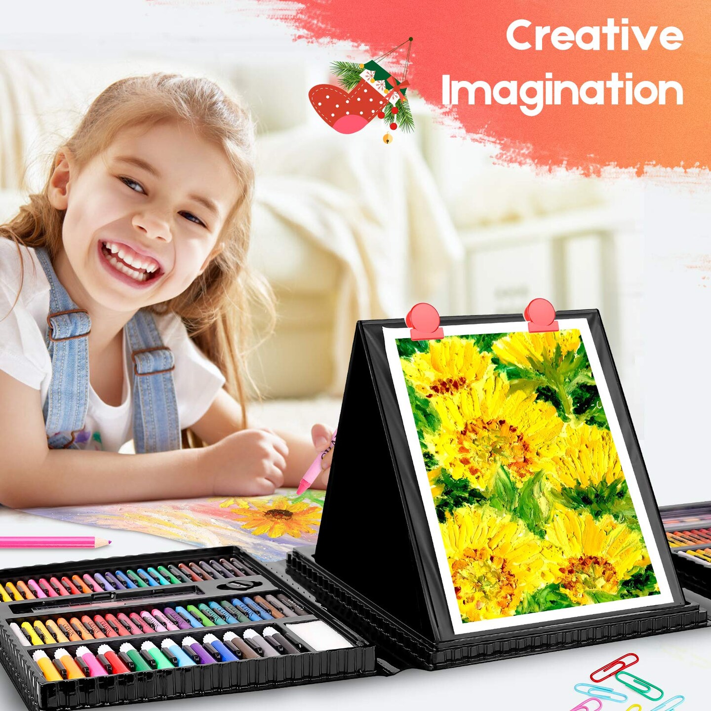 Caliart Premium Art Set - Includes Colored Pencils, Crayons, Pastels, Markers, Watercolor Cakes, and More for Kids and Teens