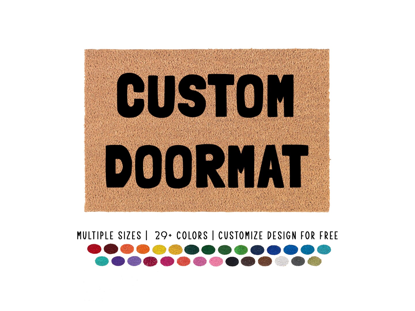 Realtor mat,Monogram mat,custom family buying last name doormat welcome mat - 18