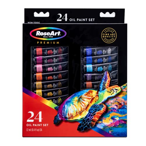 24 Colors, Maximum Strength Pigmented Oil Paints for Casual to Professional Artists, multi (83403)
