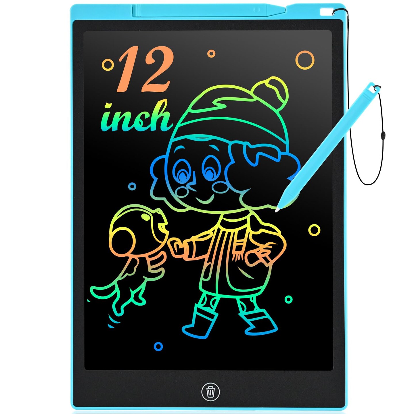 12 Inch LCD Writing Tablet Doodle Board Pad, Colorful Drawing Tablets Educational Toys, Christmas Birthday Gifts for 3 4 5 6 7 8 Years Old Girls Boys (Blue)