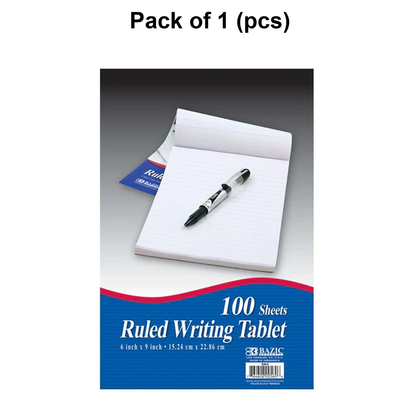 Writing Tablet Ruled 6&#x22; X 9&#x22; 100 Ct | MINA&#xAE;