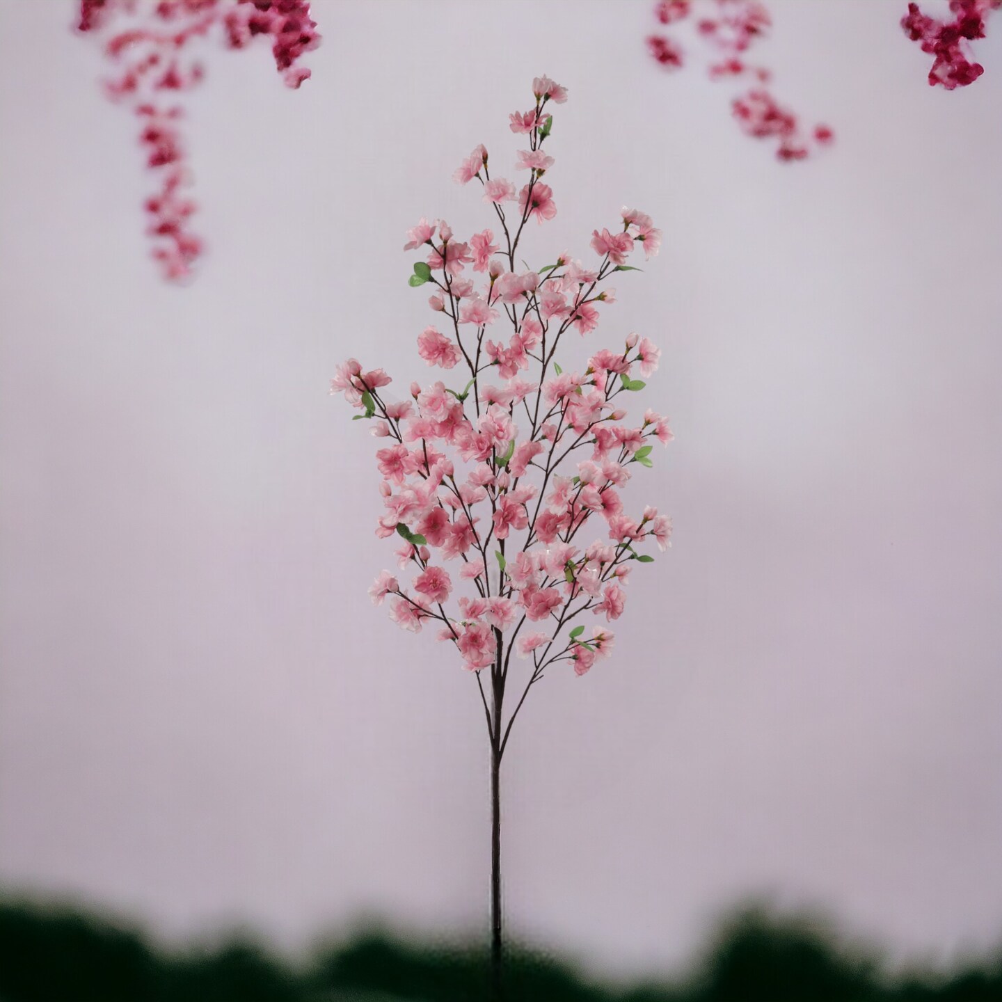 12-Pack Massive Dark Pink Cherry Blossom Spray - Lifelike Floral Accents for Home D&#xE9;cor &#x26; Spring Arrangements - Elegant Touch, Floral Home by Artificial Flowers