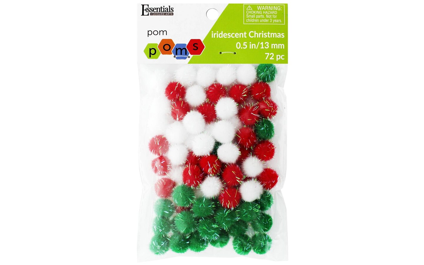 Essentials by Leisure Arts Pom Poms - Red - 7mm - 100 piece pom poms arts  and crafts - red pompoms for crafts - craft pom poms - puff balls for crafts  