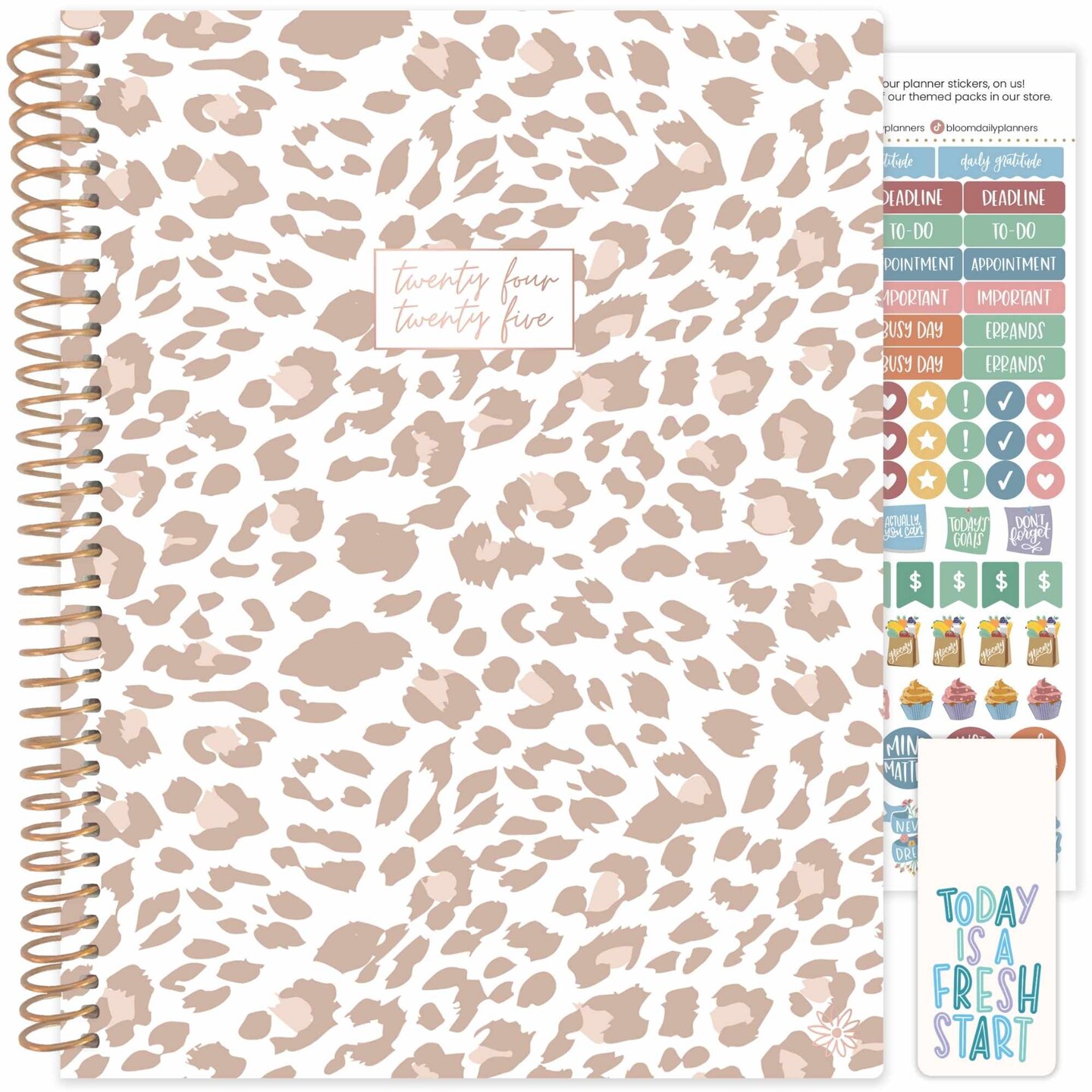 Bloom daily planners 2024 25 soft cover planner 8 5 x 11 tan