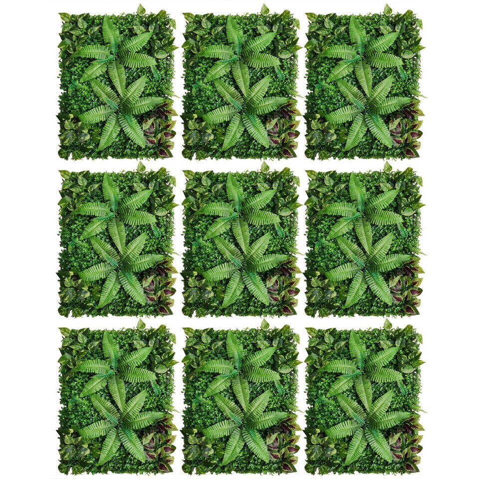 Plant Artificial Mat Greenery Wall Hedge Grass Fence Foliage Panel Decor