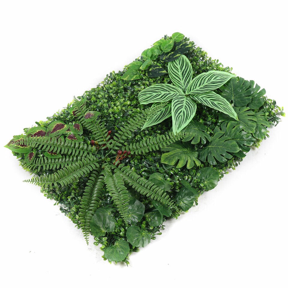 Plant Artificial Mat Greenery Wall Hedge Grass Fence Foliage Panel Decor