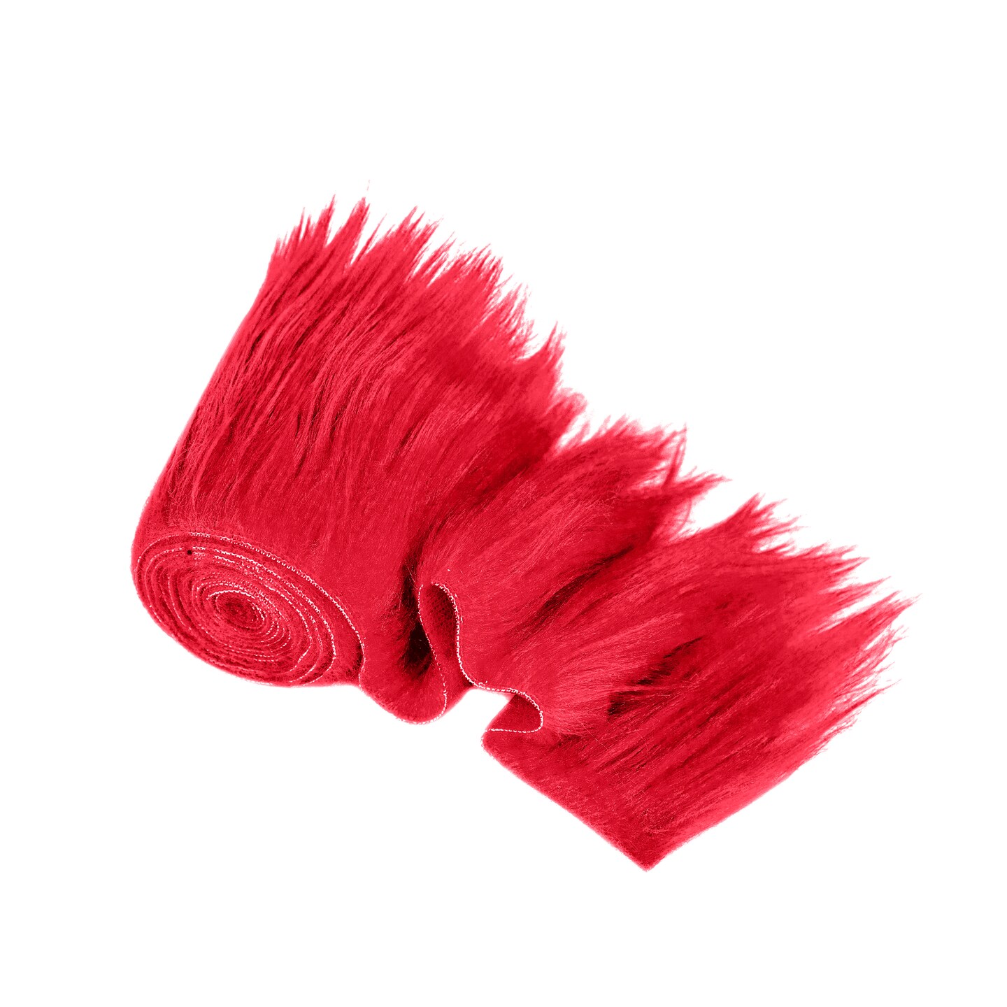 Faux Fur Fabric by FabricLA - 6 Inch x 60 Inch Precut Red Fur Trim Rolls | Ideal for Crafts & Decor