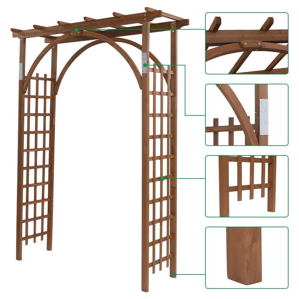 8ft Wooden Garden Wedding Arbor Arches Garden for Climbing Plants