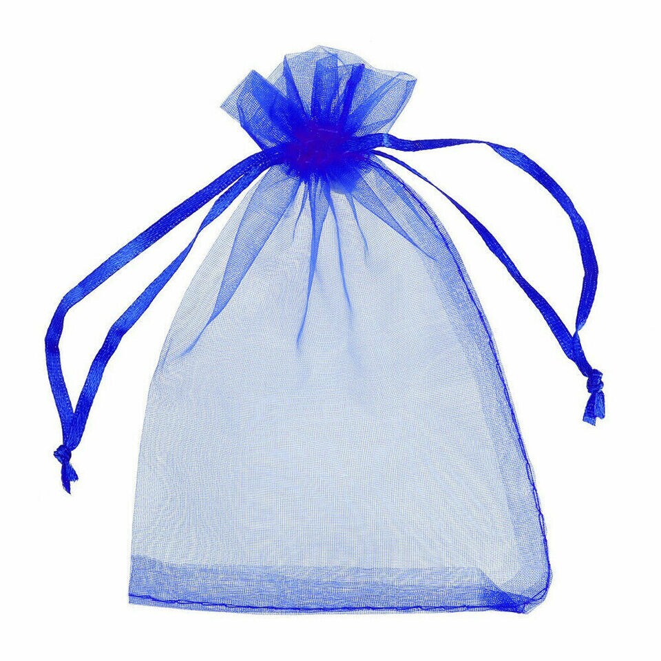 100 Sacchetti Regalo In Organza 10x15 Cm – Bustine Portagioielli Con Cordino Per Bomboniere, Matrimoni, Natale E Feste