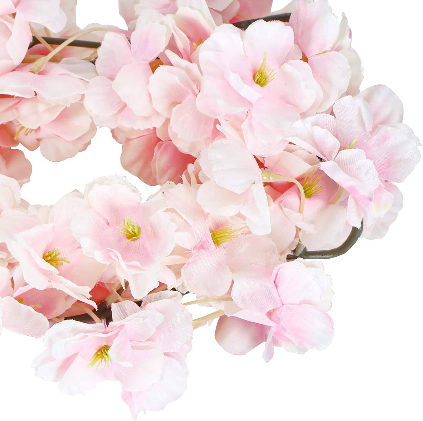 Japanese Cherry Blossom Flower Vines: 6pcs Artificial Silk Garlands for Outdoor and Home Décor