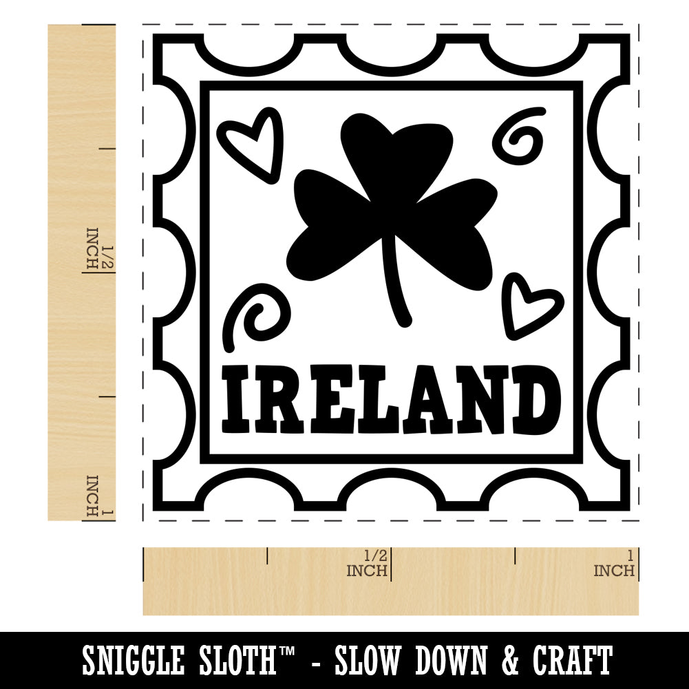 Ireland Shamrock Passport Travel Self-Inking Rubber Stamp Ink Stamper