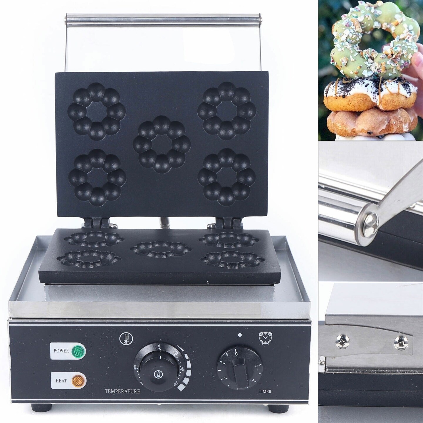 Kitcheniva Electric Donut Maker Machine 5 Hole Non-stick