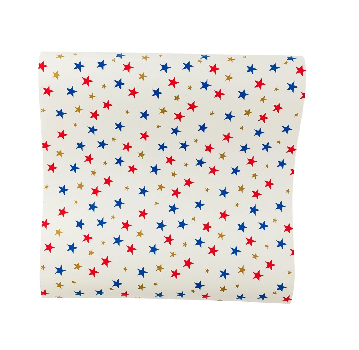 4th of July Red, White &#x26; Gold Star Table Runner - Patriotic Decor