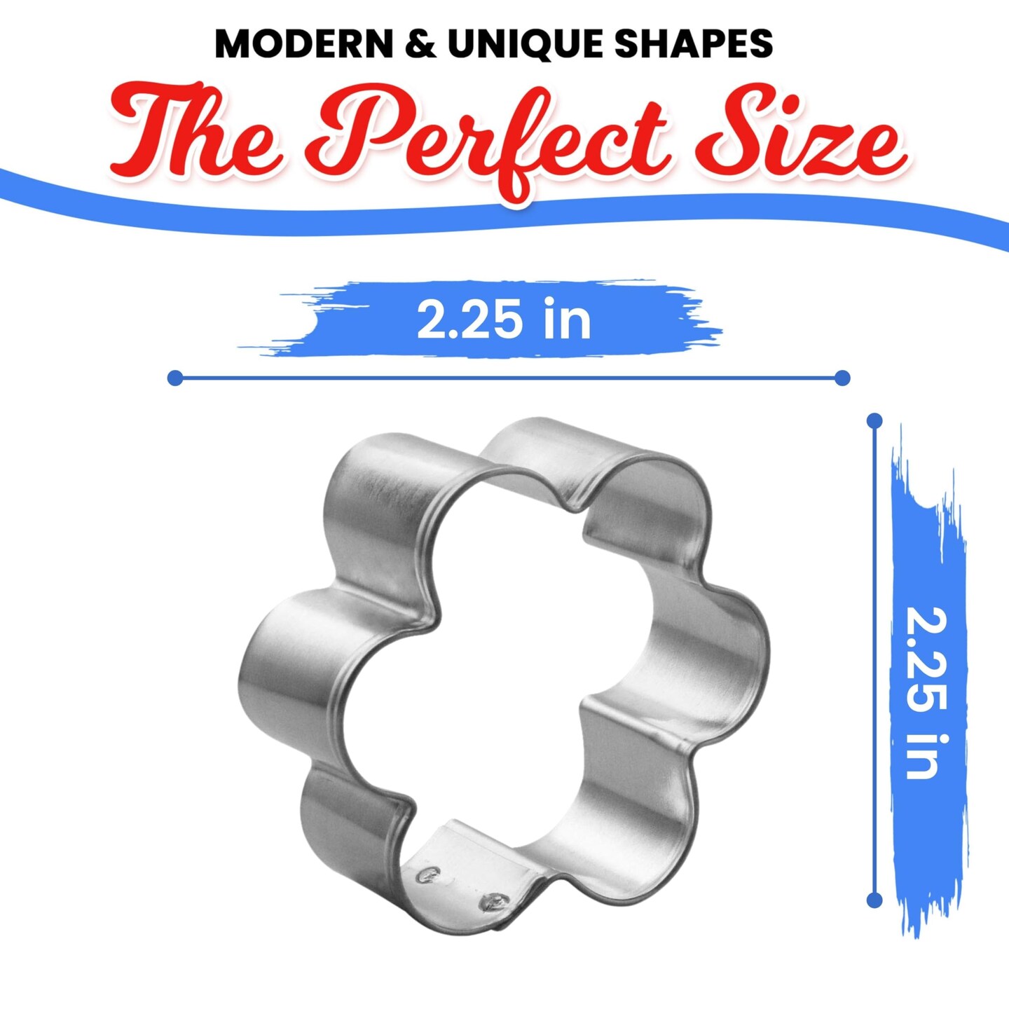 Scallop Flower Cookie Cutter 2.25 in - Made in the USA – By CookieCutter.Com - Tin Plate Steel