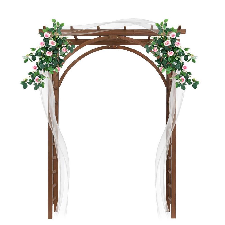 8ft Wooden Garden Wedding Arbor Arches Garden for Climbing Plants