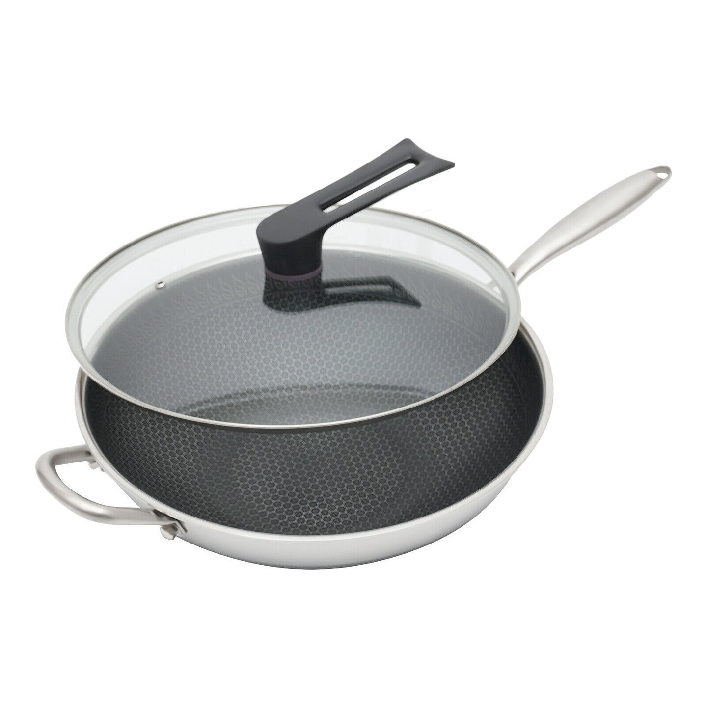 Kitcheniva Stainless Steel Frying Pan Non Stick Honeycomb Wok