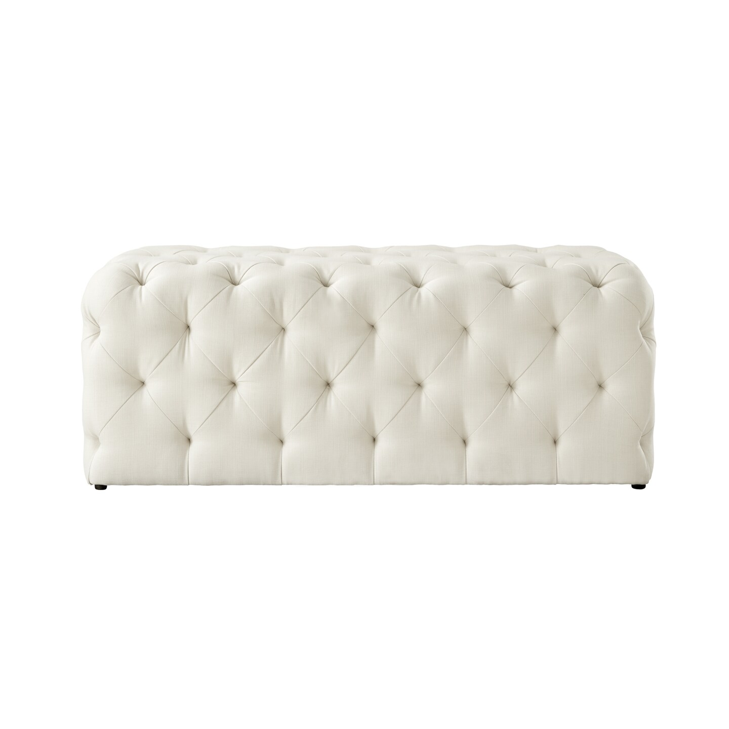 Norman Velvet/Linen Tufted Allover Upholstered Bench
