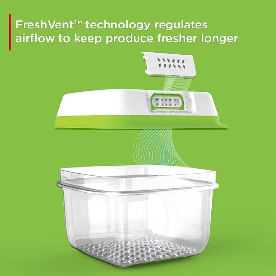 Clear FreshWorks Produce Saver, Medium and Large Storage Containers, 8-Piece Set