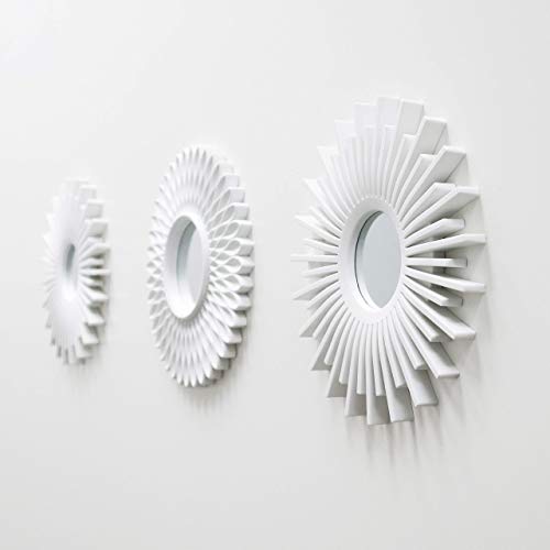 3 Pack Wall Mirrors White Mirrors for Home Decor, Bedroom Decor &#x26; Room Decor | White Wall Mirror Round Minimalist | Circle Mirror, Vintage &#x26; Chic Round Mirror - Gifts for Women, Mums