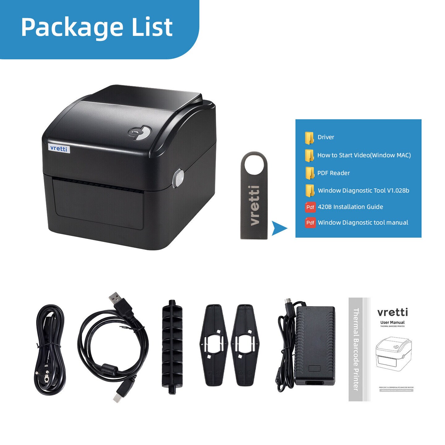 USB Direct Thermal Shipping Label Printer