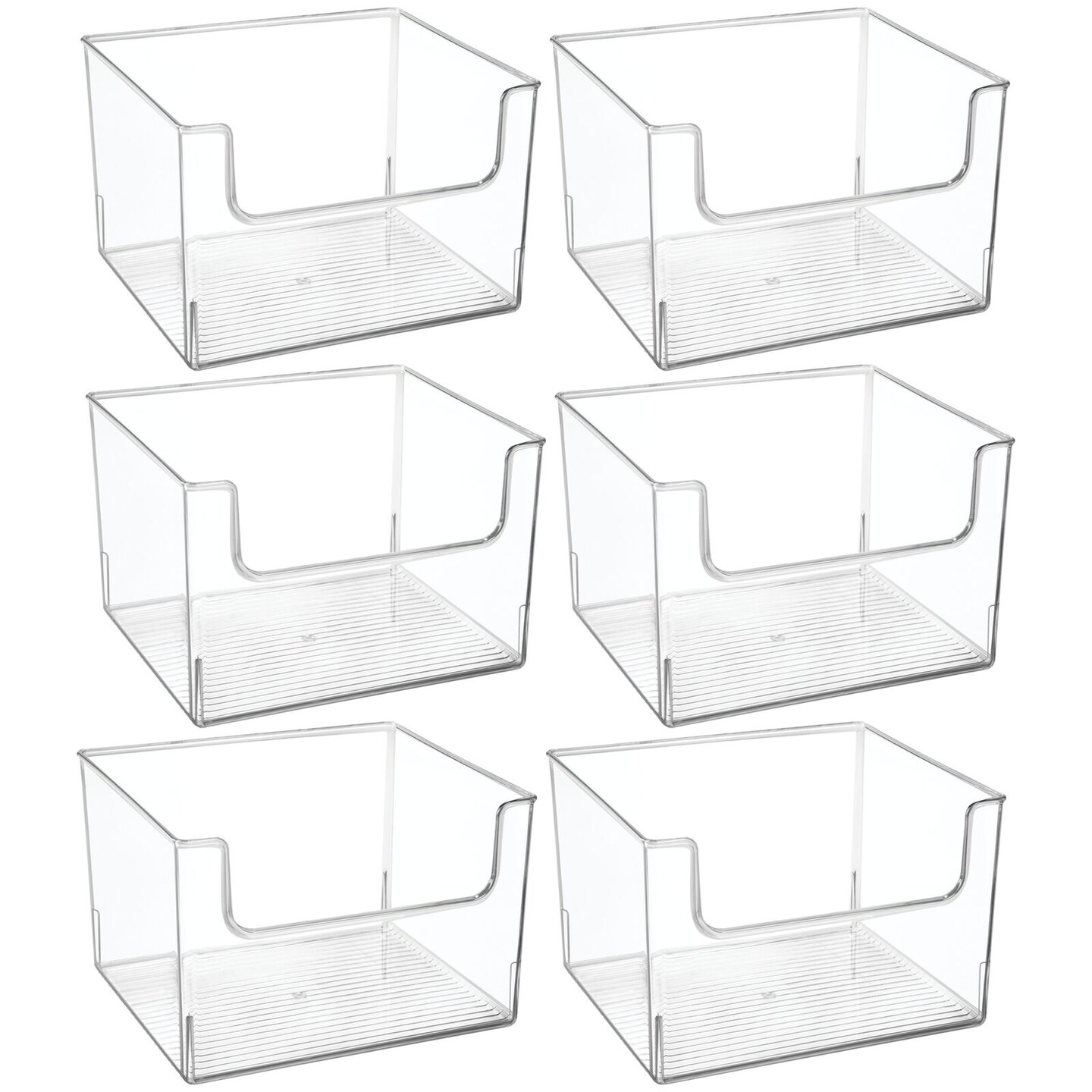 mDesign Kitchen Plastic Storage Organizer Bin with Open Front