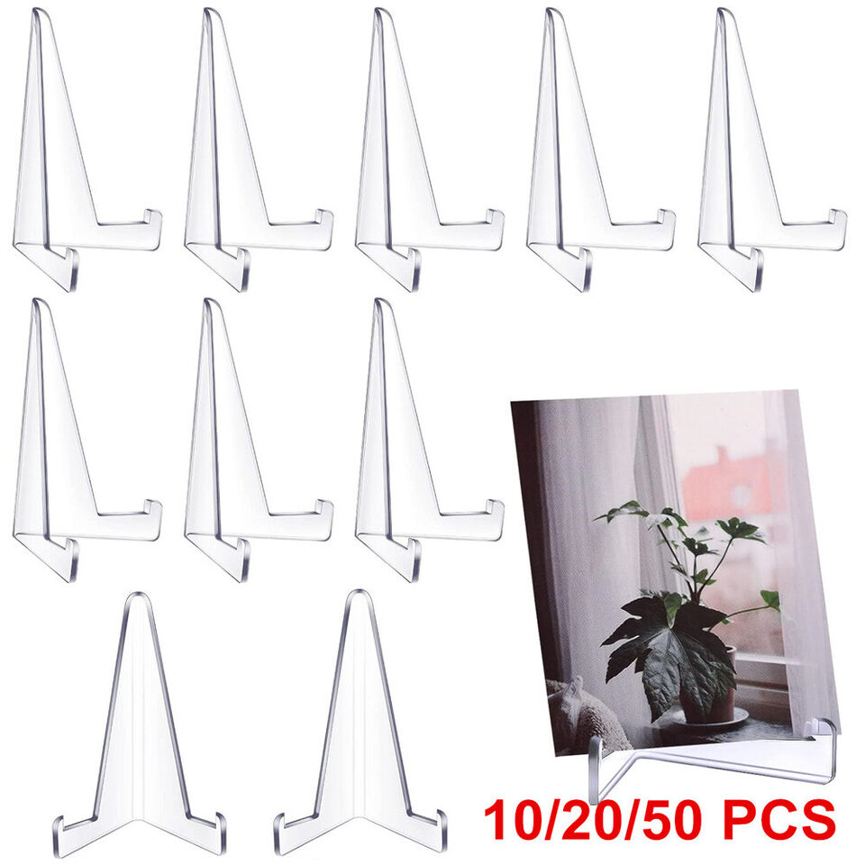 Kitcheniva Clear Acrylic Card Stand Display Holder 10 - 50 Pcs