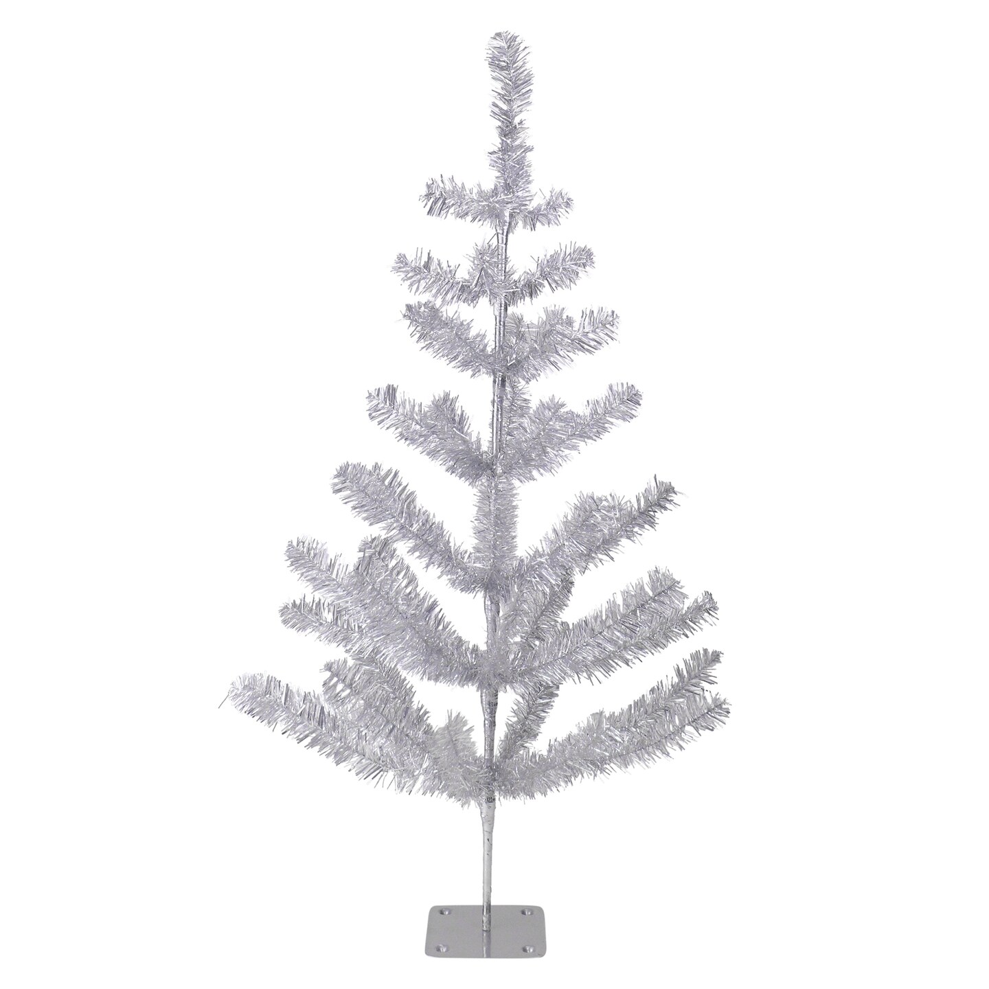 Northlight 3&#x27; Medium Silver Tinsel Twig Artificial Christmas Tree - Unlit