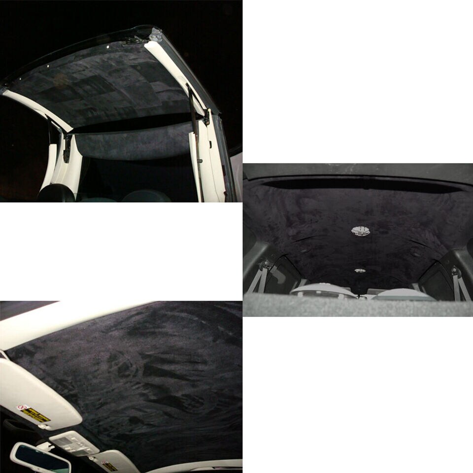 BLACK Suede Headliner Fabric Material ,Car Interior Roof Liner Upholstery.