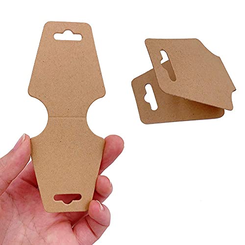 150 Pieces Earring Cards Necklace Cards Bracelet Cards Earring Holder Cards Necklace Display Cards Kraft Paper Tags for Jewelry Display
