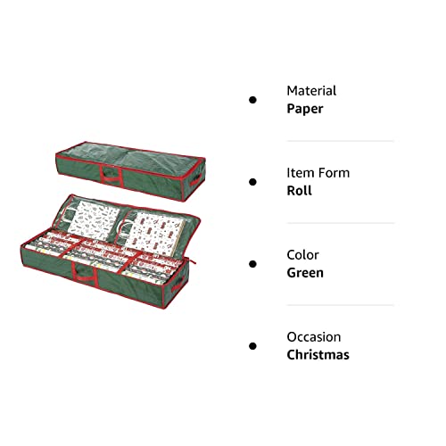 Gift Wrap Organizer,Gift Wrapping Paper Storage Container,Holds up to 20 Rolls,41W x 14D x 6H (Green)