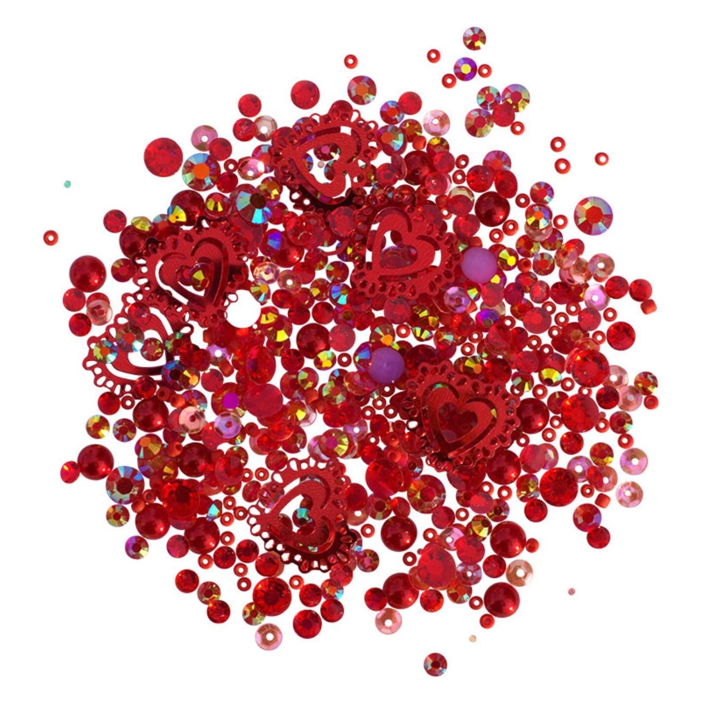 Buttons Galore Sparkletz DIY Craft Embellishments 30 Grams - 3 Packs - Love Song