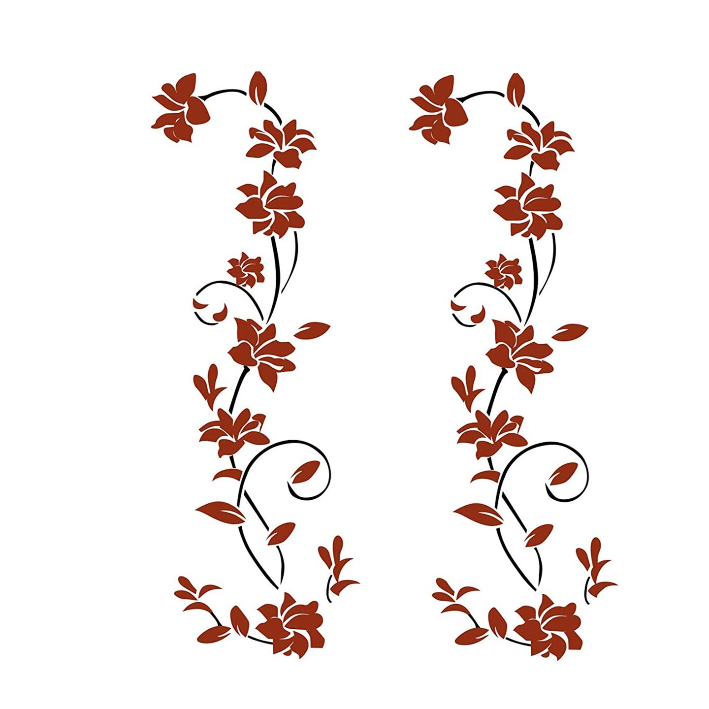 3D Rattan Flower Wall Decals for DIY Living Room Bedroom Decor