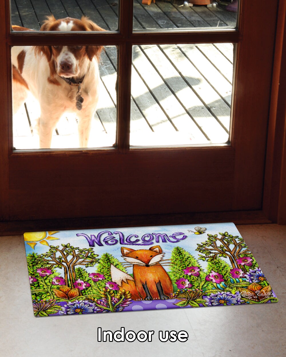 Welcome Fox Door Mat (18 x 30&#x22;)